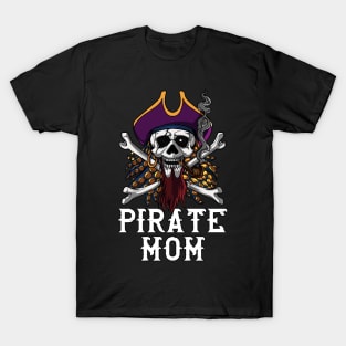 Pirate Mom Skull Crossbones T-Shirt